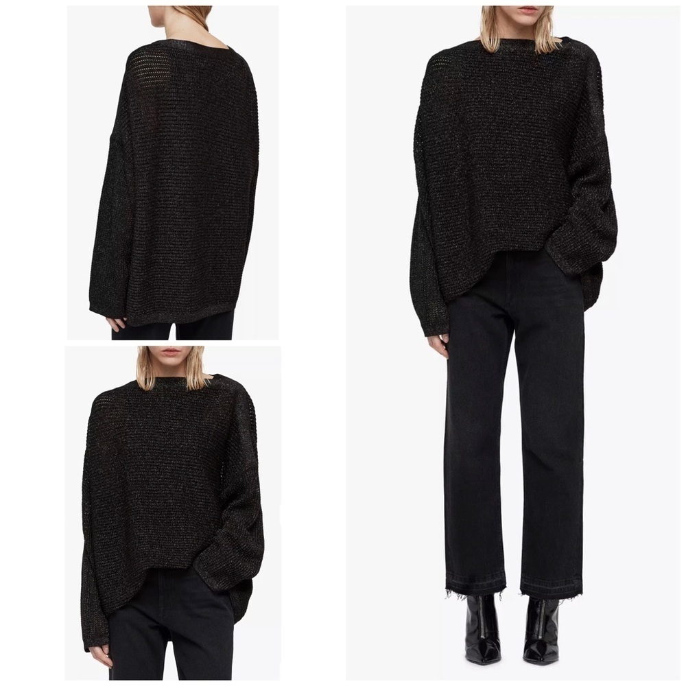 AllSaints Marcel Metallic Jumper Oversized Sweater​​​​​​